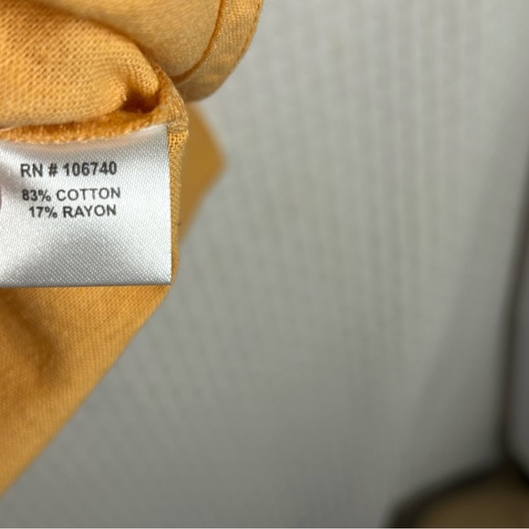 NEW NorthStyle Tunic Top 2X Goldenrod Button Front Blouse Cotton Rayon Boxy Fit - Picture 4 of 10